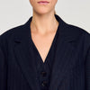 Pernelle Striped Rhinestone Suit Jacket Navy Blue