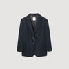 Pernelle Striped Rhinestone Suit Jacket Navy Blue