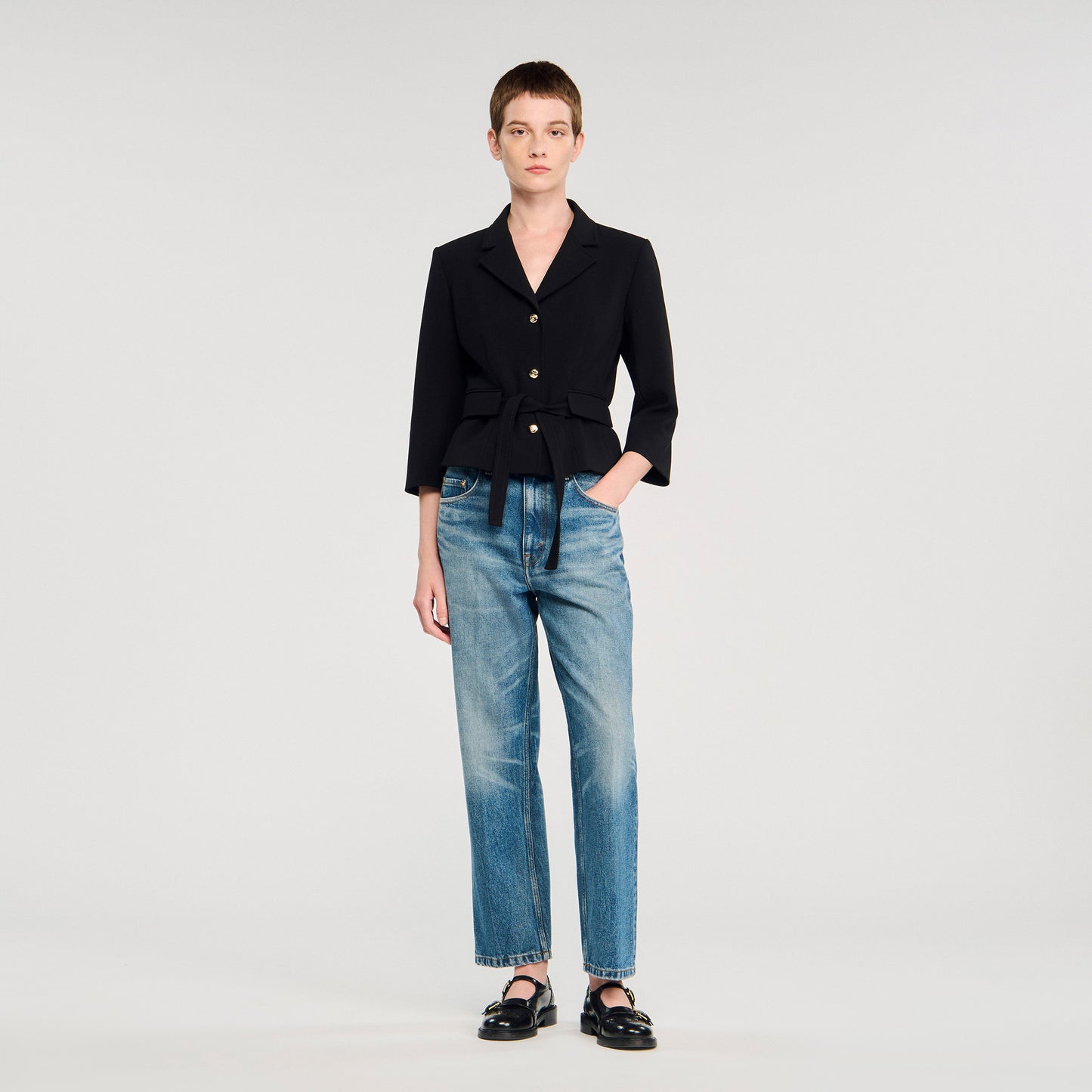 Amor Short Tailored Jacket Black