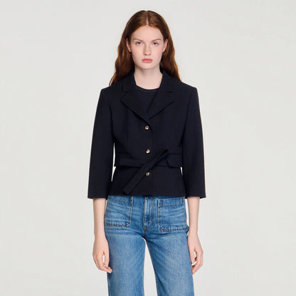Amor Short Tailored Jacket Black