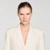 Tony Double-Breasted Suit Jacket Ecru