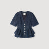 Billie Sequinned Jacket Navy Blue