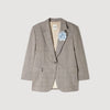Layden Checked Wool Jacket With Brooch GREIGE