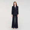 Moncea Tuxedo Jacket With Satin Collar Black