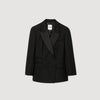 Moncea Tuxedo Jacket With Satin Collar Black