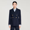 Lesia Slim-Fit Wool Suit Jacket Navy Blue