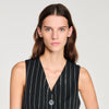 Jaime Sequinned Striped Jacket Black / White