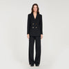 Thelma Wool Slim-Fit Suit Jacket Black
