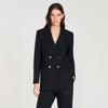 Thelma Wool Slim-Fit Suit Jacket Black