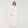 Hudson Striped Tailored Jacket Ecru / Black