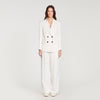 Hudson Striped Tailored Jacket Ecru / Black