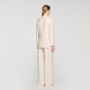 Birkin Striped Tailored Jacket ECRU / SILVER