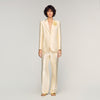 Satin Jacket With Flower Detail Cream