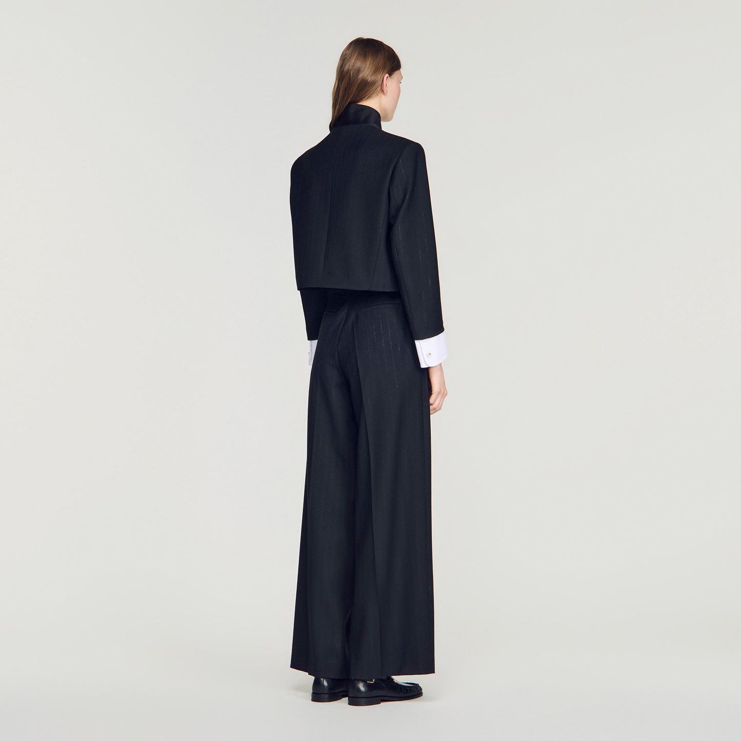 Portivana Short jacket with standing collar Black