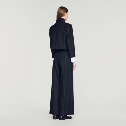 Portivana Short jacket with standing collar Black