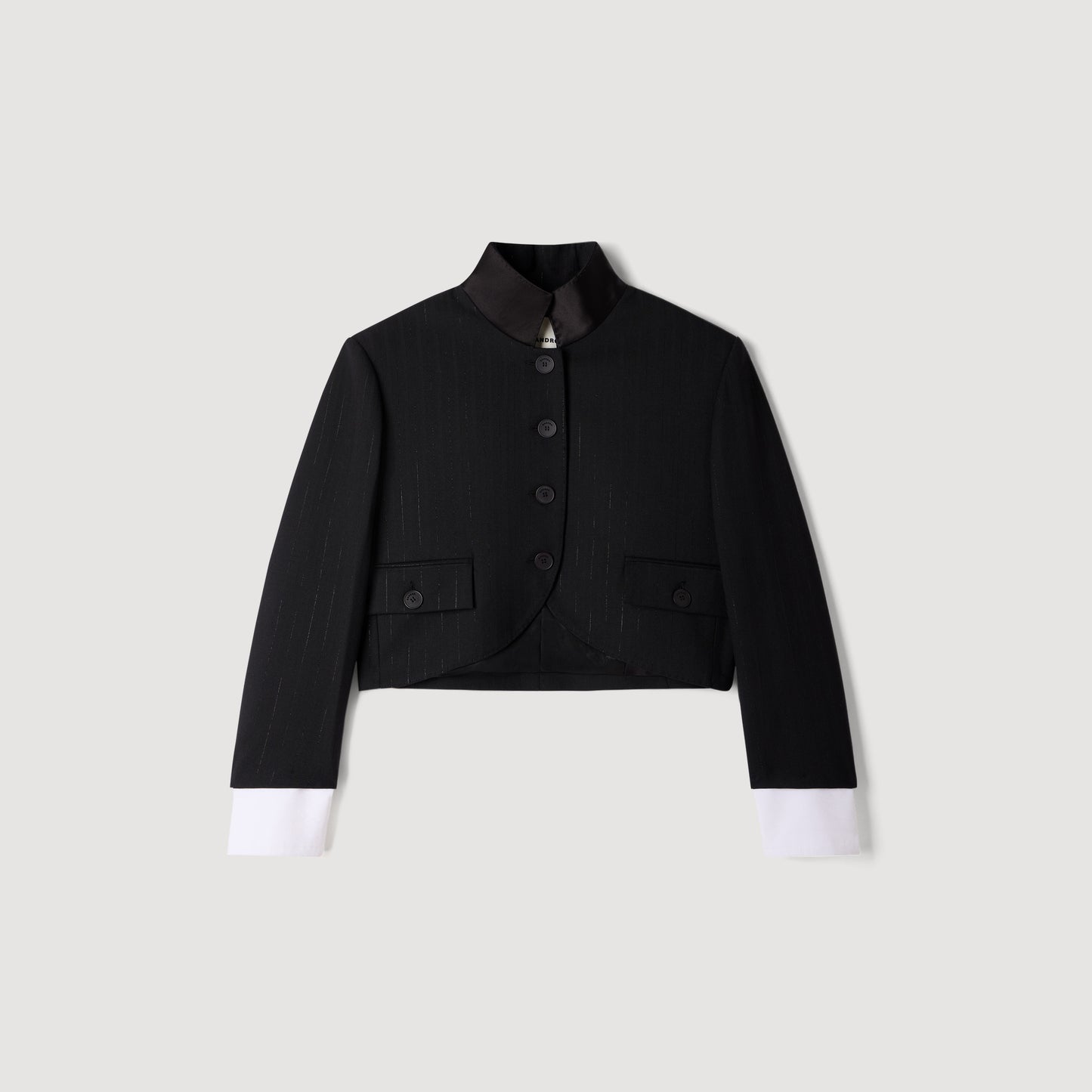 Portivana Short jacket with standing collar Black