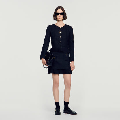 Paloma 2-in-1 tweed jacket Black