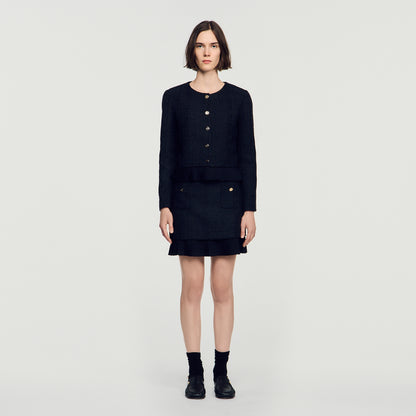 Paloma 2-in-1 tweed jacket Black