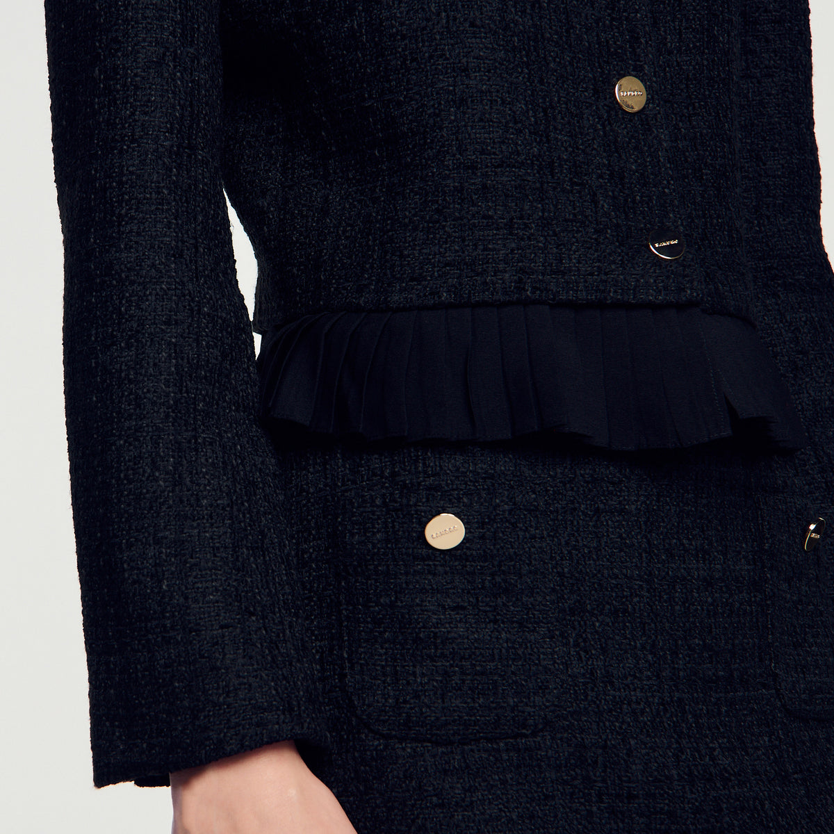 Paloma 2-in-1 tweed jacket Black
