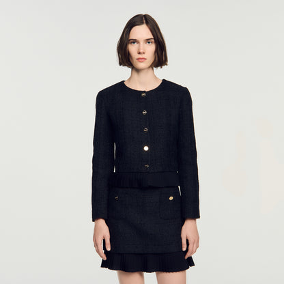 Paloma 2-in-1 tweed jacket Black