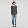 Saveria Check tailored jacket Grey