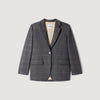 Saveria Check tailored jacket Grey