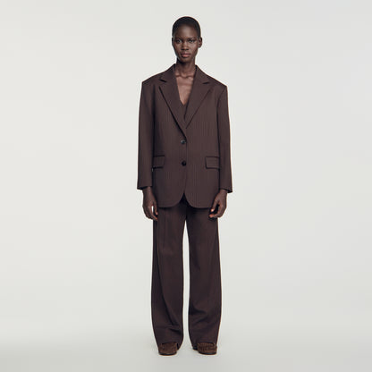 Amanda Striped suit jacket Marron / Bleu