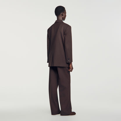 Amanda Striped suit jacket Marron / Bleu