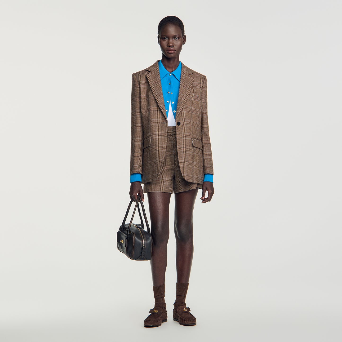 Finley Check wool jacket Taupe