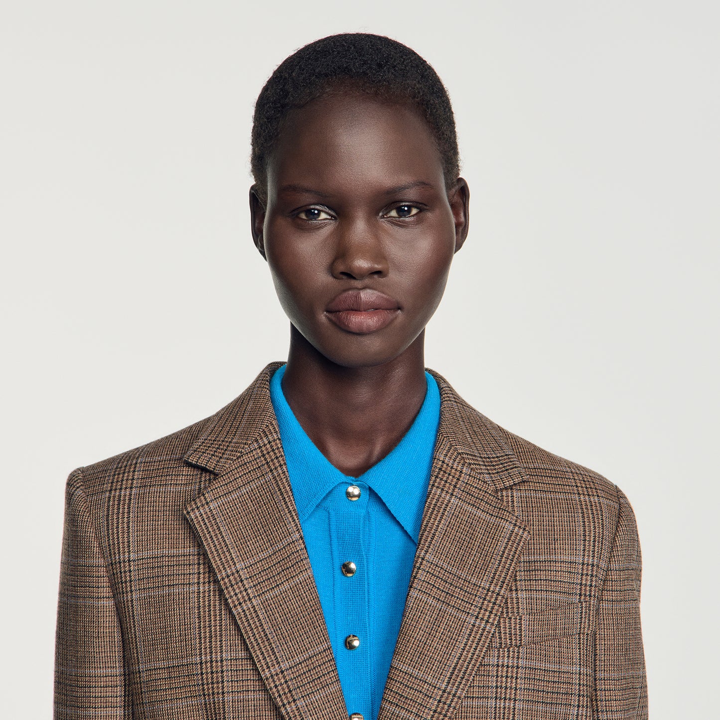Finley Check wool jacket Taupe