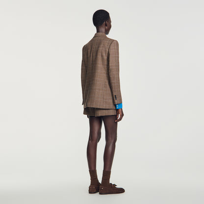 Finley Check wool jacket Taupe