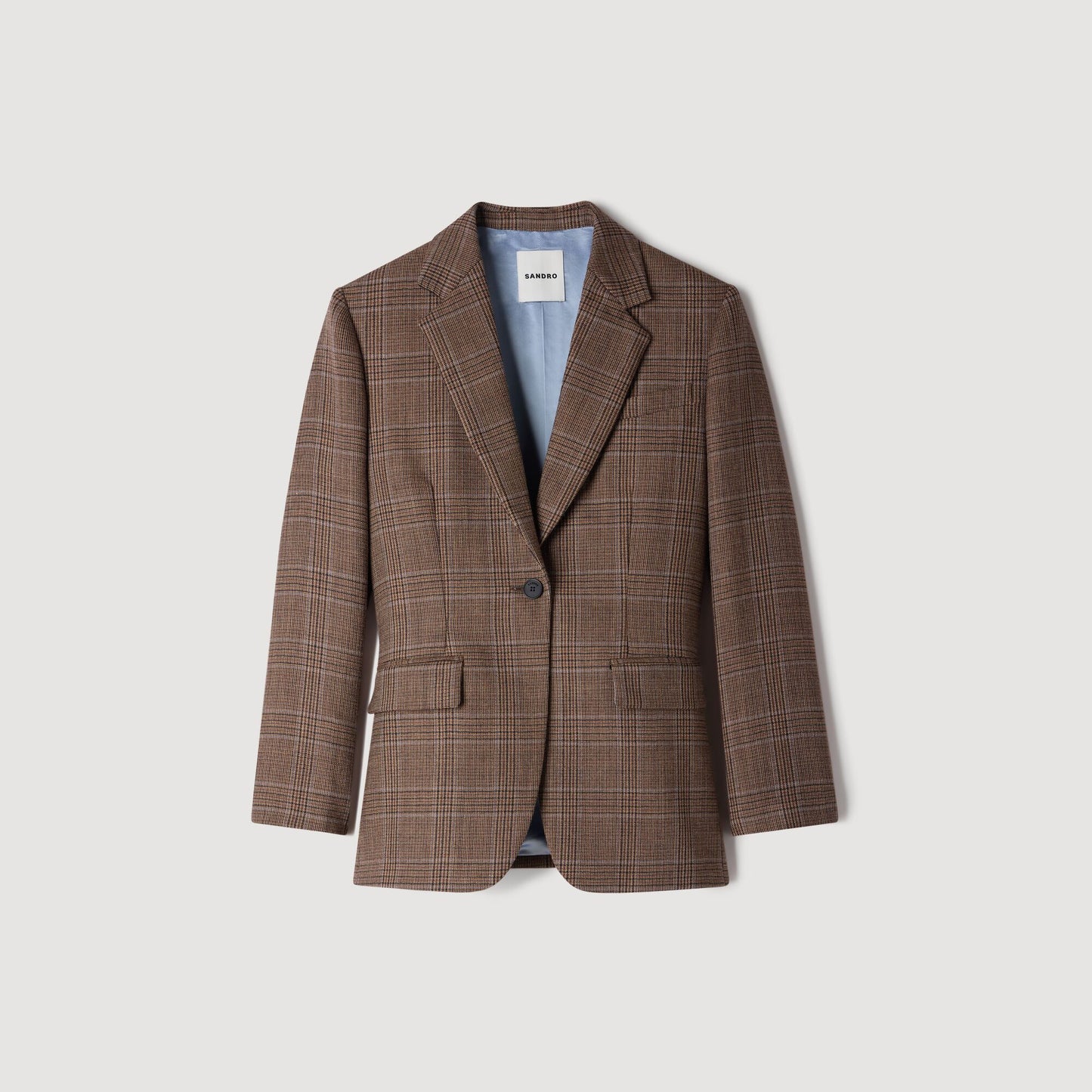 Finley Check wool jacket Taupe