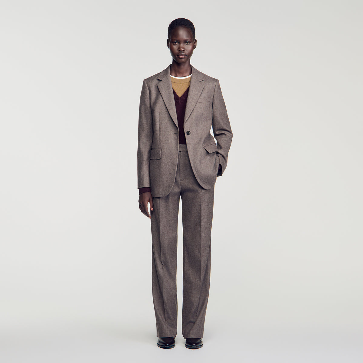 Alix Wool suit jacket Greige