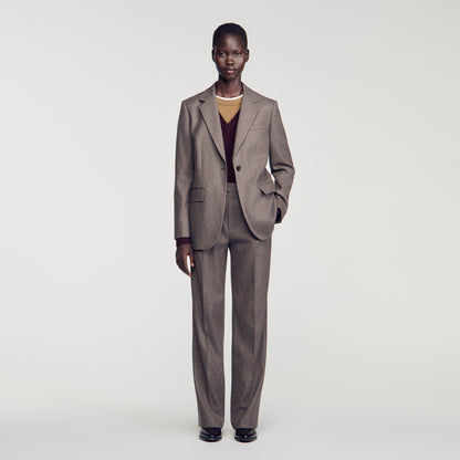 Alix Wool suit jacket Greige