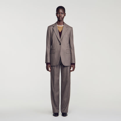 Alix Wool suit jacket Greige
