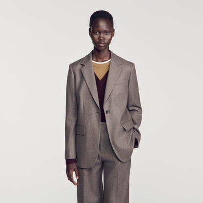 Alix Wool suit jacket Greige