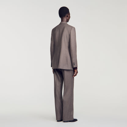Alix Wool suit jacket Greige