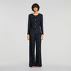 Ophelie Decorative tweed jacket Blue