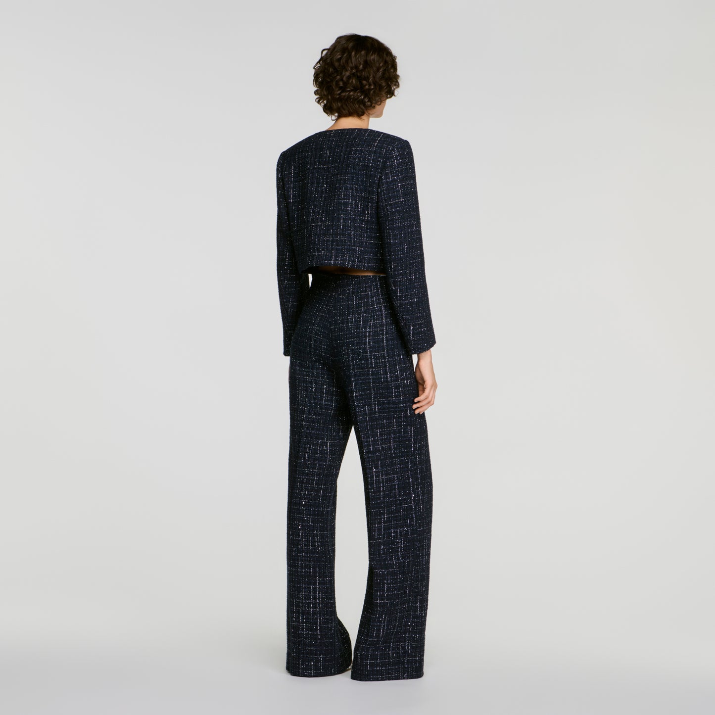 Ophelie Decorative tweed jacket Blue