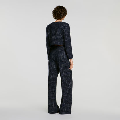 Ophelie Decorative tweed jacket Blue