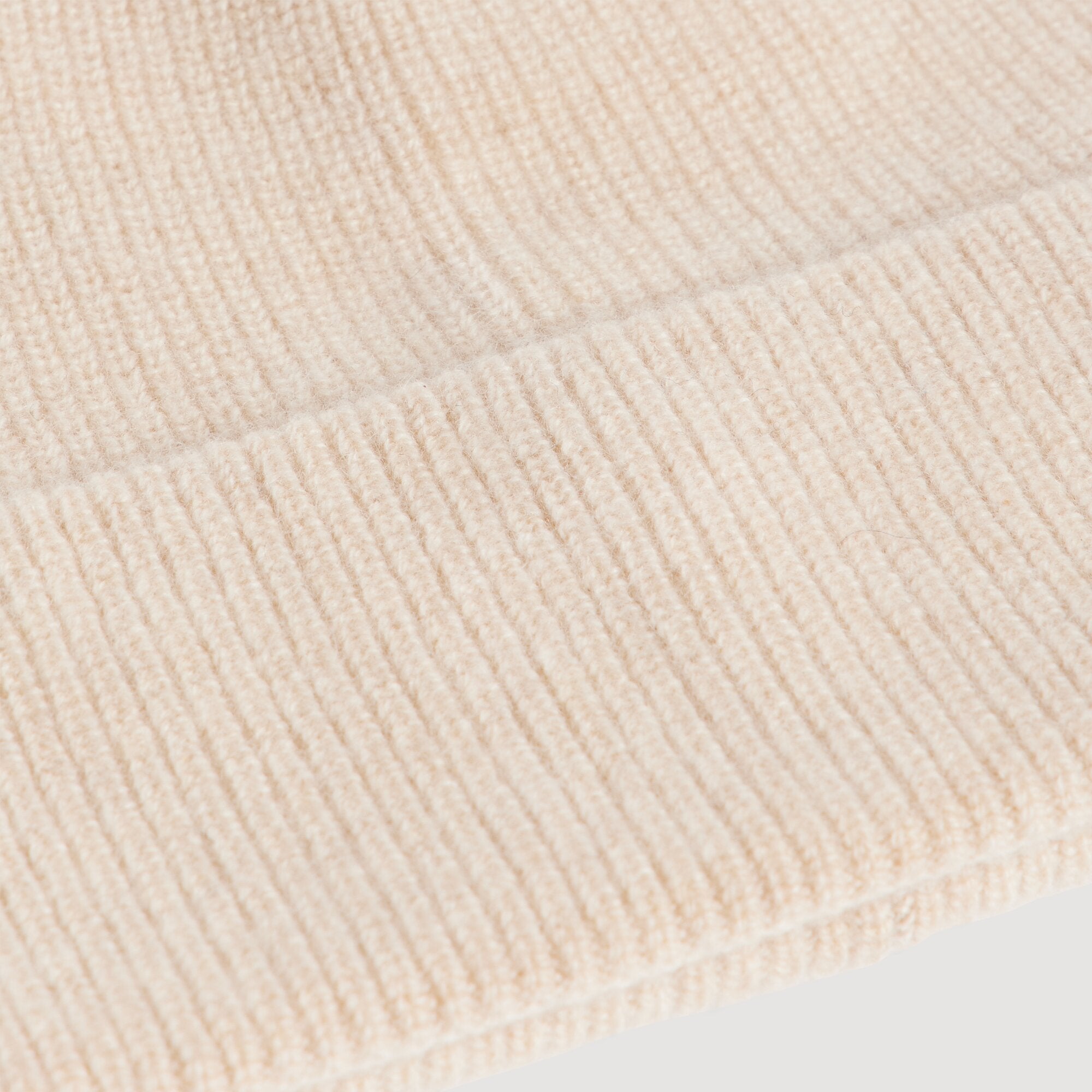 Beanie Cashmere Knitted cashmere beanie Beige