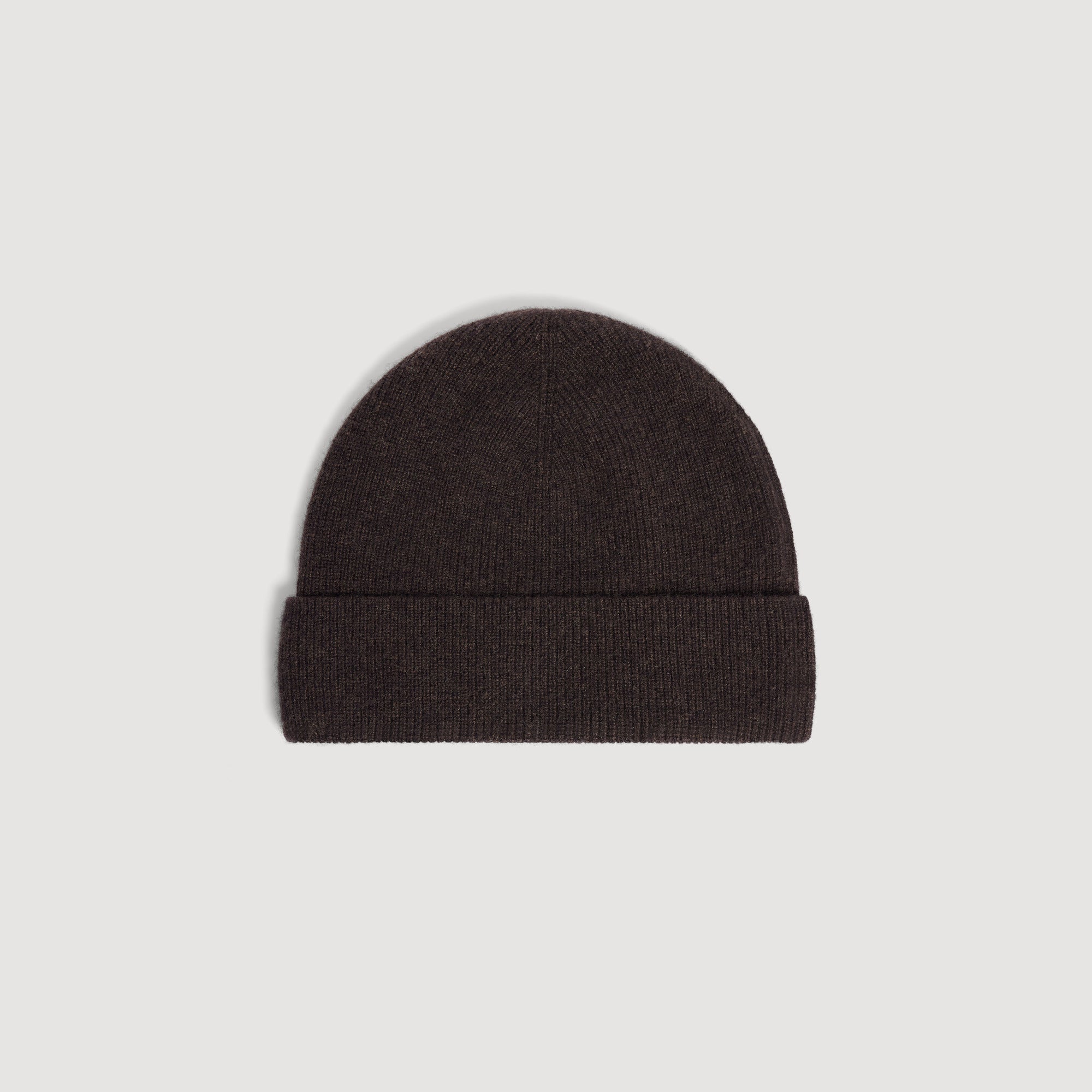 Beanie Cashmere Knitted cashmere beanie Chocolate