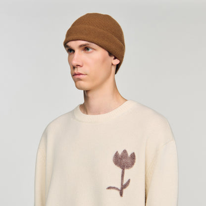 Beanie Cashmere Cashmere Hat Cognac