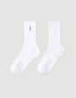 Vertical Sock Cotton Socks White