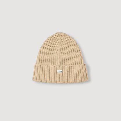 Ribbed Beanie Knit Hat Butter Cream