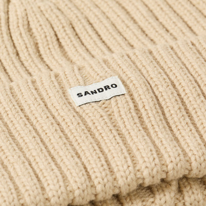 Ribbed Beanie Knit Hat Butter Cream