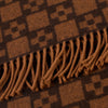 Square Cross Scarf Wool Scarf Cognac