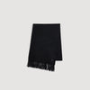 Patch 4S Scarf Fringed wool scarf Black