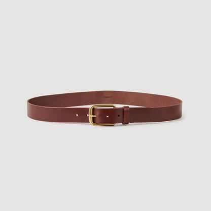  Denim Belt Choc Leather Belt Chocolate