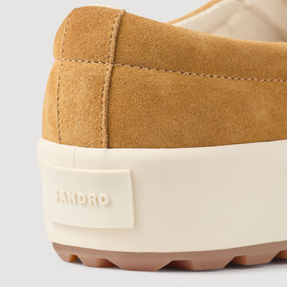 Vulca Slip-On Split Leather Slip-Ons Camel